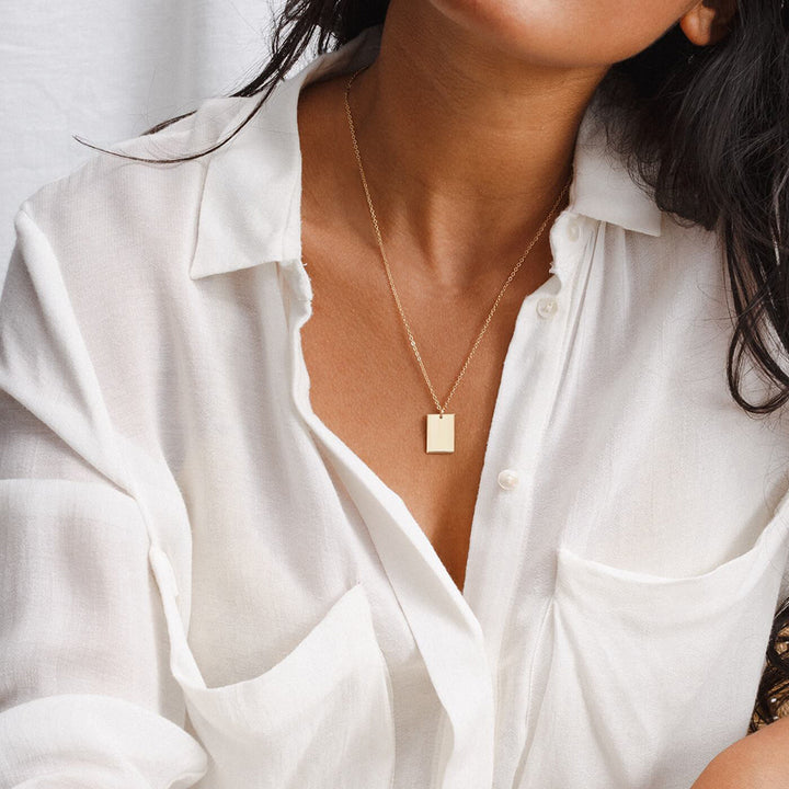Rectangle Pendant Necklace