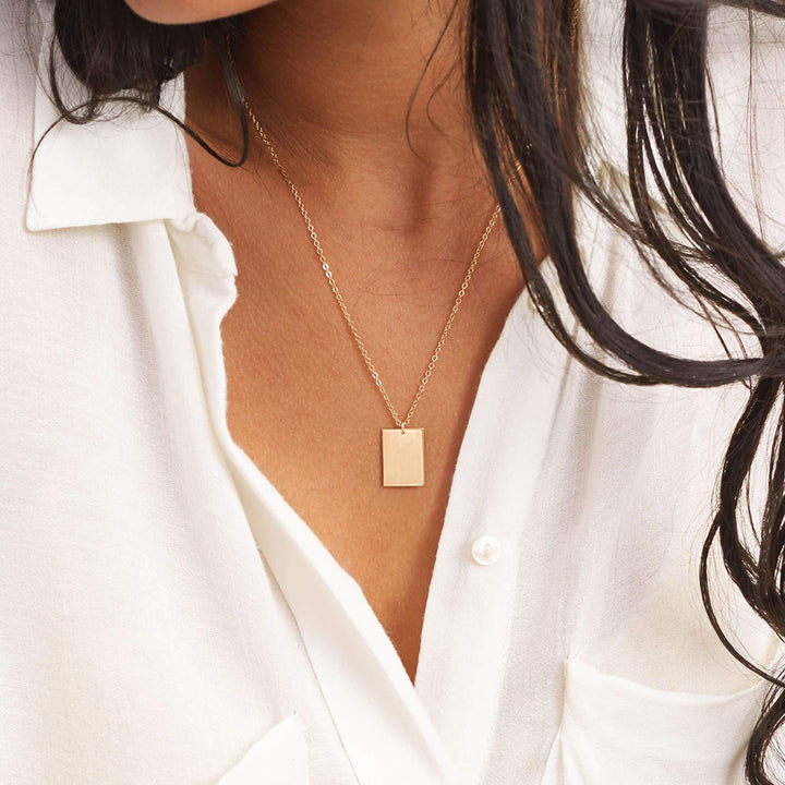 Rectangle Pendant Necklace